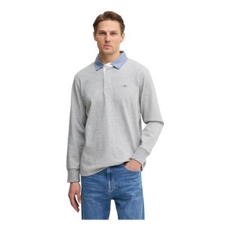 GANT Chambray Collar Heavy Rugger - Tops - Hombre - Gris - S