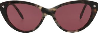 Alexander McQueen 55mm Cat Eye Sunglasses in Havana Havana Violet at Nordstrom Rack