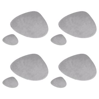 OEM Alfombra De Comedor De Cuero, Mantel Individual Gris Claro Plateado
