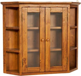 Biscottini International Vetrina Vetrinetta Bacheca Piattaia Espositore In Legno Noce Shabby A Muro Parete Appendere Vintage L86xpr21xh75cm Made In Italy