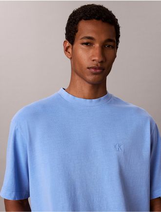 Calvin Klein Jeans Calvin Klein Mens Tonal Monogram Relaxed T-Shirt - Bright Blue - 2XL