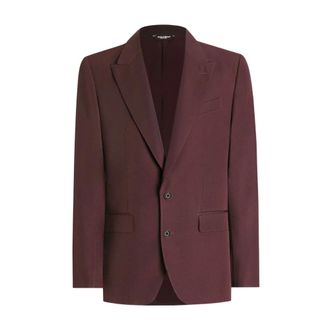Dolce & Gabbana Single-Breasted Wool Jacket - male - Dolce & Gabbana - Blazers - Purple - XL - Suits