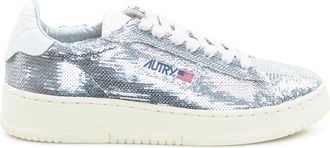 Autry Medalist Low - Dames - Sneakers - Grijs - 36 EU - Pailletten - Schoenen