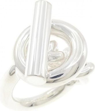 Herm&egrave;s Silver Silver 925 Band Ring (Pre-Owned)