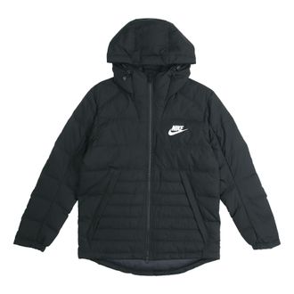 Nike Mens Nike Hooded Cozy Black Down Jacket AJ7947-010