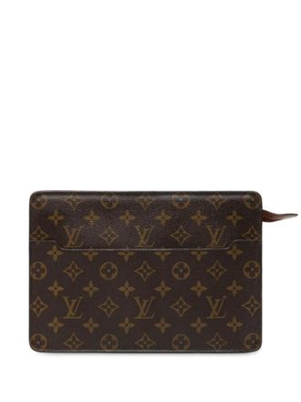 Louis Vuitton 2001 Monogram Pochette Homme clutch bag - Brown