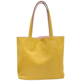 Herm&egrave;s Rose Sakura Leather Tote Bag (Pre-Owned)