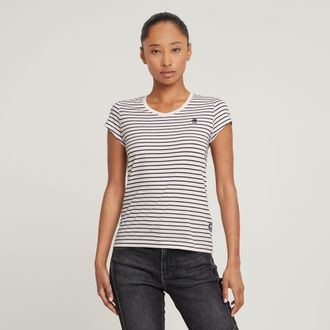G-Star Stripe Eyben Slim V-Hals Top 2.0 - Meerkleurig - Dames