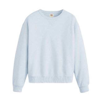 Levi's Dames-sweatshirt met lange mouwen en verlaagde schouders in Heritage-stijl (Niagara Blauw)