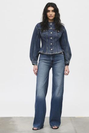 Levi's Chaqueta Trucker Sculpted - Mujer - XS - Azul / Wonderlust No Tack
