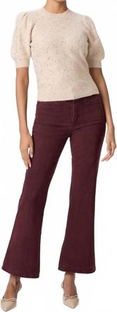 Paige Marlow Skimmer Flare Jeans In Ox Blood