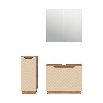 Vicco Conjunto De Muebles De Ba&ntilde;o De 3 Piezas Lotta, Cachemira, 3 Piezas, Vicco