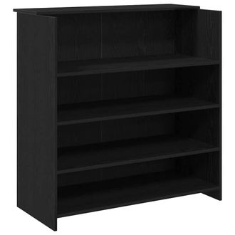 Berkfield Home Reception Desk Black Oak 100x50x103.5 cm Engineered Wood