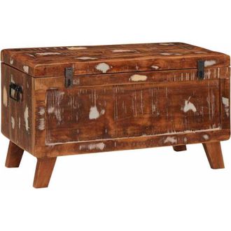 vidaXL Caja De Almacenamiento 70 X 35 X 40 Cm Madera Maciza Reciclada Vidaxl