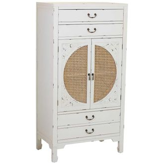 Wanderlust Deco Armario De Madera Blanco 70x40x135