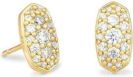 Kendra Scott Grayson Crystal Stud Womens Earring Womens Earring Gold/White Crystal