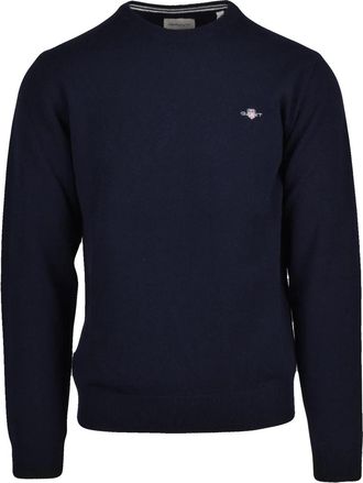 GANT Multicolor Wool Crewneck Sweater With Ribbed Details