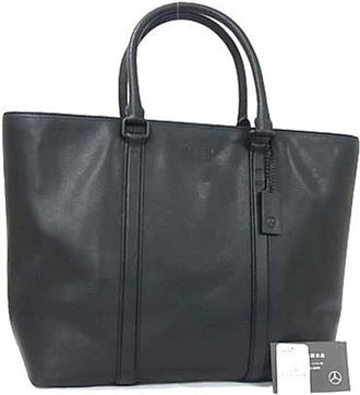 Coach Black Leather Handbag Tote Bag (Pre-Owned)