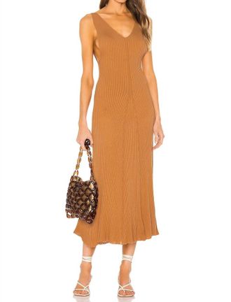 Free People Sweet As Honey Slip Dress In Copper