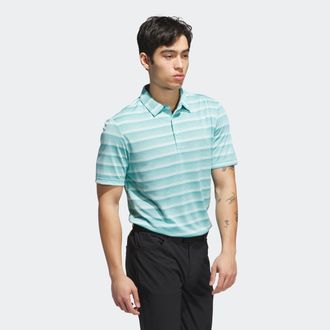 adidas Poloshirt ADIDAS PERFORMANCE 2 COLOR STRIPE, Herren, Gr. XXL, mint ton, semi flash aqua, Obermaterial: 100% Polyester, Shirts Poloshirt, klassischer S