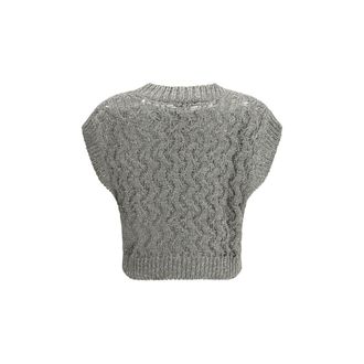 Brunello Cucinelli Womens Bicolor Silk Sweatshirt Clothing