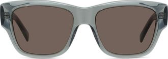 Givenchy City 53mm Geometric Sunglasses in Light Green/Other /Bordeaux at Nordstrom