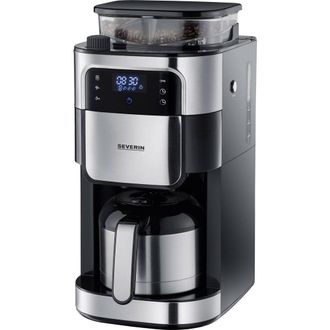 Severin Filterkaffeemaschine Mit Mahlwerk Und Edelstahl-thermokanne, Macchina Per Il Caff&egrave; Nero, Acciaio Inox (spazzola