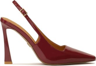 Kazar Bordeaux gelakte pumps met een interessante hak - Dames - Pumps - Bruin - 39 EU - Leer - Schoenen