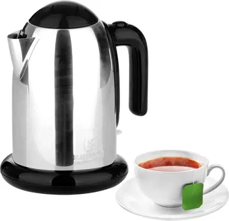 KASANOVA Bollitore K Line nero da 2200W - in acciaio inox, design Luca