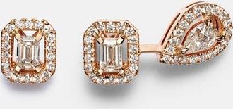 Messika My Twin 1+2 18kt rose gold earrings with diamonds