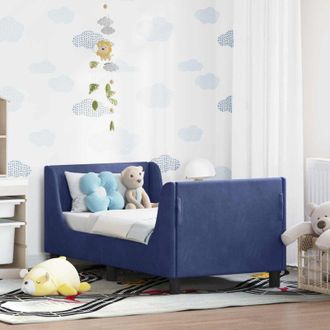 vidaXL vidaXL Struttura letto per bambini con testata Blu Polizia 70 x 140 cm