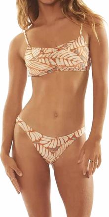 Sisstrevolution WomenS Palm Drew Bandeau Swim Top In Acorn