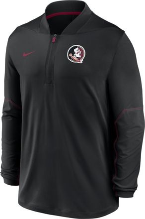 Nike Florida State Sideline Nike Mens Dri-FIT College 1/2-Zip Top in Black | 03BA08E1FTN-UCQ