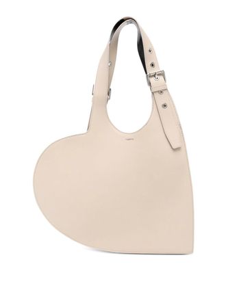 Coperni Heart-Shaped Shoulder Bag In Beige Leather