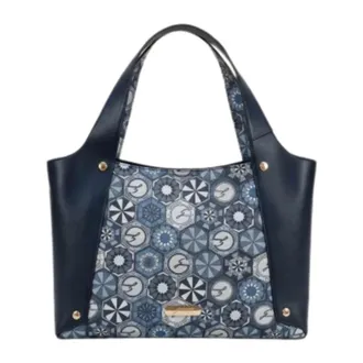 Gattinoni Teodosia Bag L Double Handle - female - Gattinoni - Shopping Bags - Blue - ONE SIZE - Bags