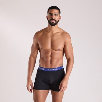 Lounge Mens Everyday Boxers (3-Pack) - Black Multi - XL