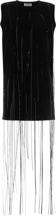 Jil Sander Black Velvet Mini Dress