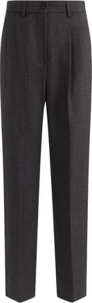 Max Mara Wkistadio Pantalones Rectos - Trousers - Mujer - Gris - 3XS