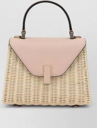 Valextra iside small rattan tote bag