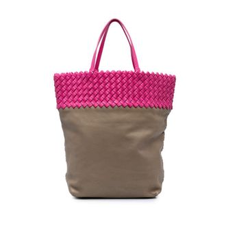 Bottega Veneta Pre-owned Bottega Veneta Intrecciato Trimmed Bicolor Nappa Tote Ladies J9ESQGZAYMXKN45R