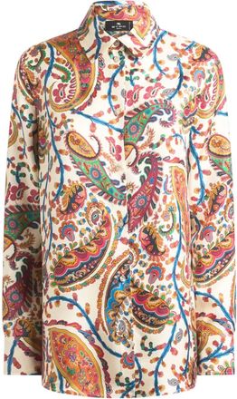 Etro Camicia in seta con stampa paisley - Bianco