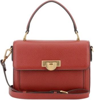 Pourchet Auteuil Handtas - Dames - Handtassen - Rood - ONE Size - Leer - Tassen