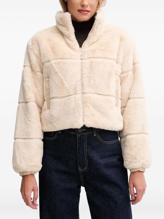 Save The Duck Giacca in pelliccia sintetica con zip - Toni neutri