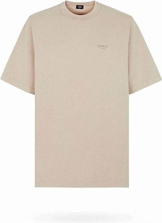 Fendi Hombre, Camisetas, Beige, Talla: S