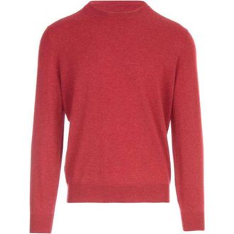 Brunello Cucinelli Tomato Cashmere Crewneck Sweater, Brand Size 46 (US Size 36)