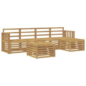 vidaXL Conjunto De Sof&aacute;s De Exterior 6 Pcs Blanco 59 X 59 X 37 Cm Vidaxl