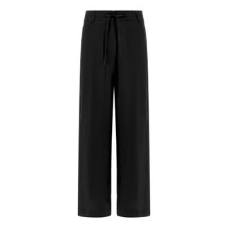 Nude Fluid Viscose Trousers - female - NUDE - Wide Trousers - Black - M - Trousers