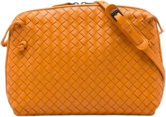 Bottega Veneta Pre-owned Nodini Schoudertas - Dames - Vintage Schoudertas - Oranje - ONE Size - Leer - Vintage