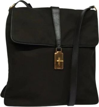 Prada Pre-owned Cross Body Bags, female, Black, Size: ONE SIZE Pre-owned Vintage Flap Messenger Bag