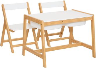 Atmosphera Escritorio Infantil Bako Con 2 Sillas Y 2 Cajones, Blanco - Atmosphera Cr&eacute;ateur DInt&eacute;rieur